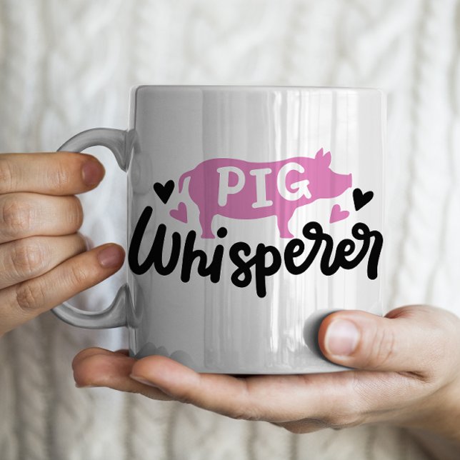 De Café Pig Whisperer, caneca engraçada (Criador carregado)