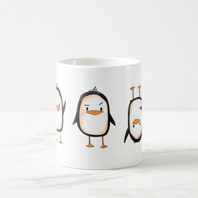 De Café Pinguins da dança - caneca (Centro)