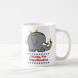 De Café pintinhos para caneca republicana