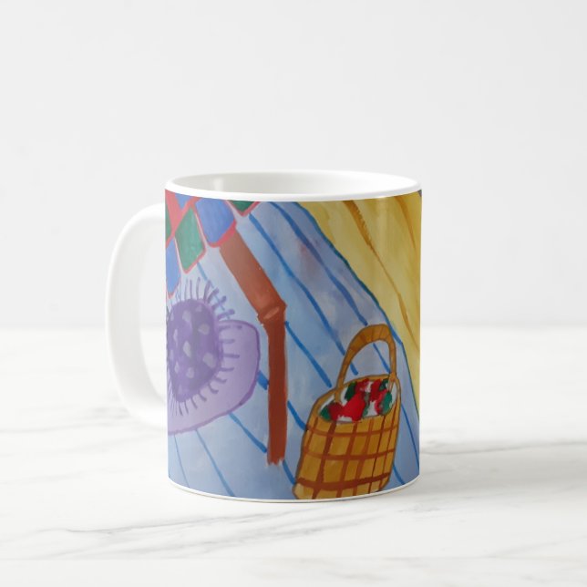 De Café Piquenique Na Caneca Da Praia (Frente Esquerda)