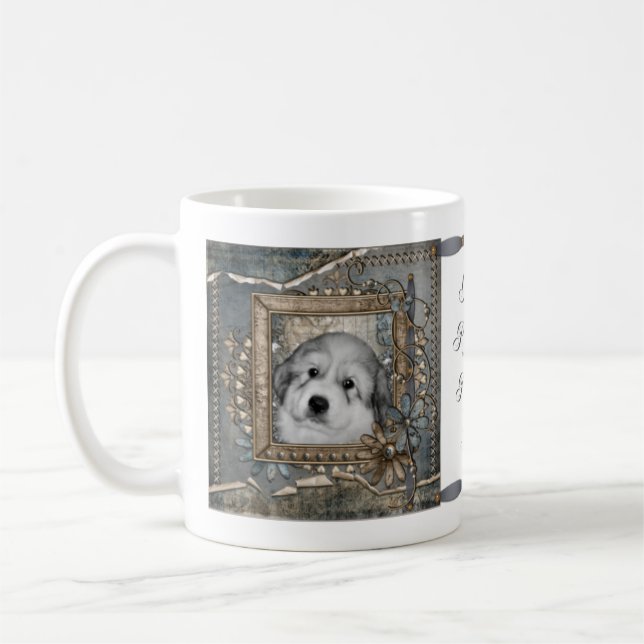 De Café Pirenéus excelentes Puppy Dupla Caneca Dupla Lada  (Esquerda)