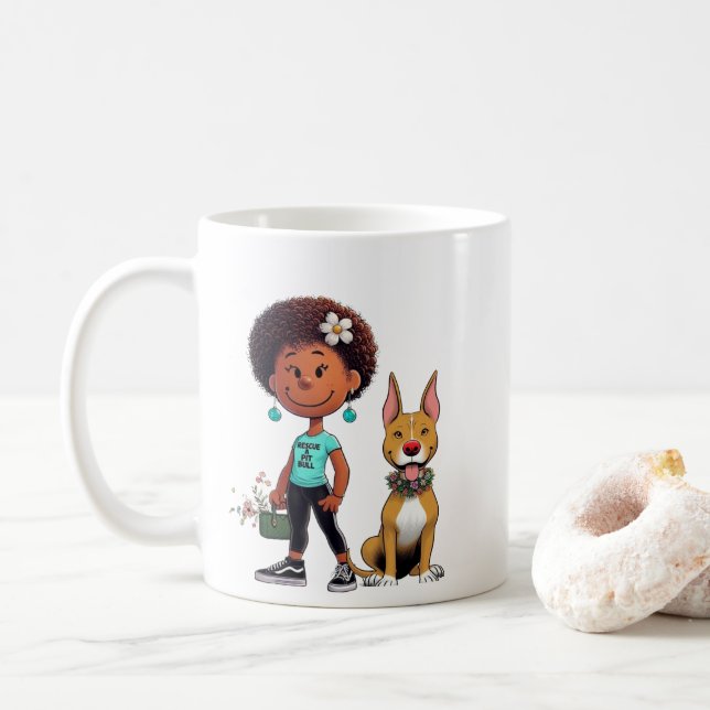 De Café Pittie como uma caneca (Com Donut)