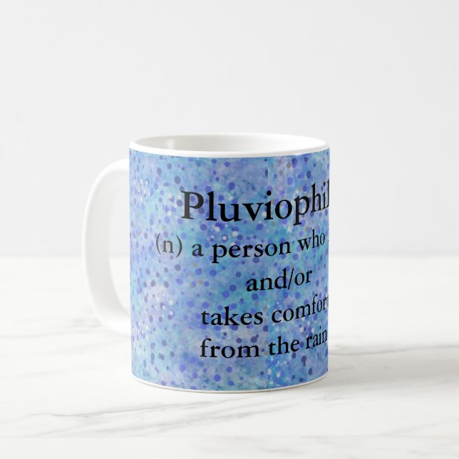 De Café Pluviophile - caneca do amante da chuva (Frente Esquerda)