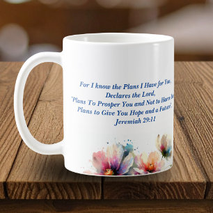 De Café Pois eu sei/ Jeremias 29:11 Caneca