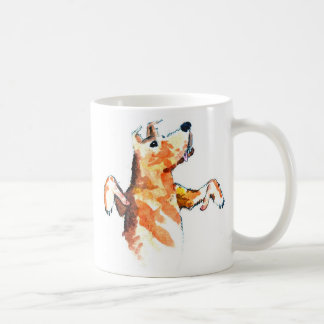 De Café Polegares para a caneca dos cães