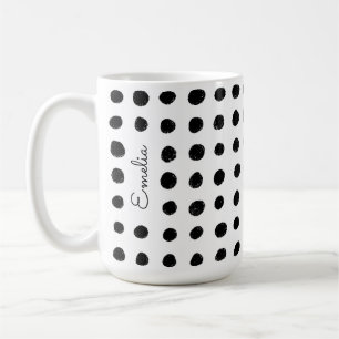 De Café Pontos Desenhados Manuais Caneca Personalizada