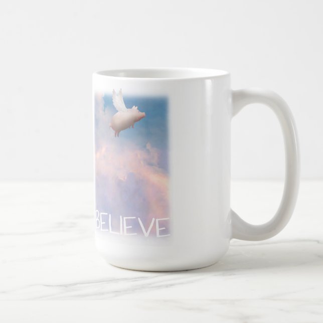 De Café porco do vôo - acredite a caneca (Direita)