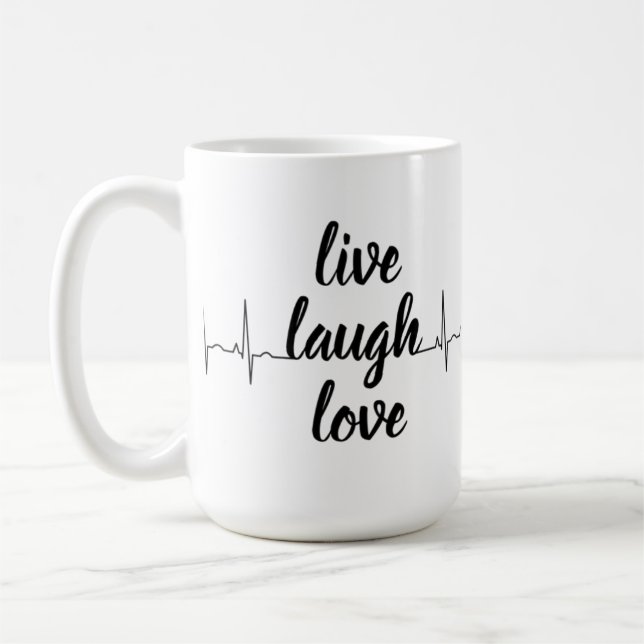 De Café positividade usando esta elegante caneca branca co (Esquerda)