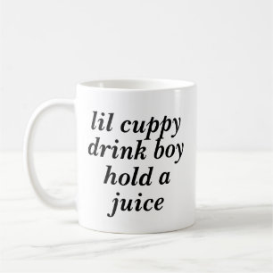 De Café posse cuppy do menino da bebida do lil uma caneca