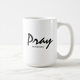 De Café Pray a caneca branca clássica