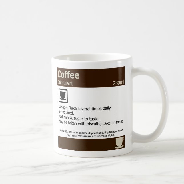 De Café Prescrição do café, caneca médica (Direita)