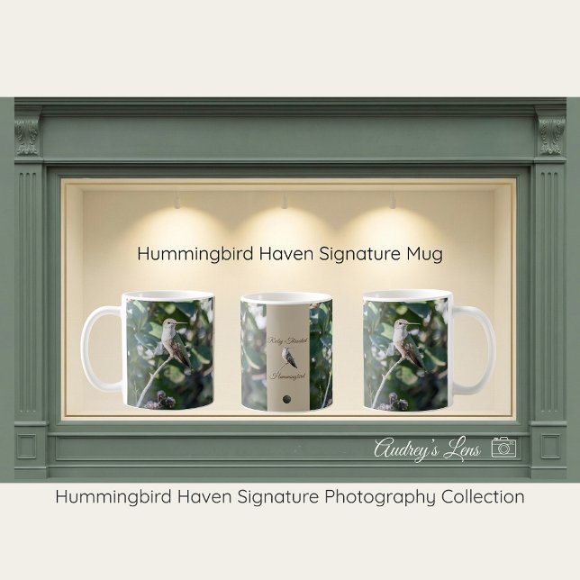 De Café Presente Caneca Natureza Hummingbird Haven (Criador carregado)