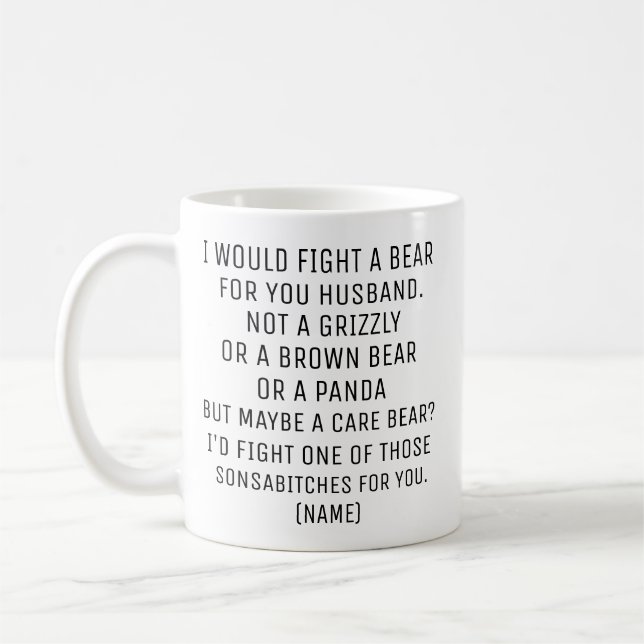 De Café Presente engraçado para marido, caneca para marido (Esquerda)