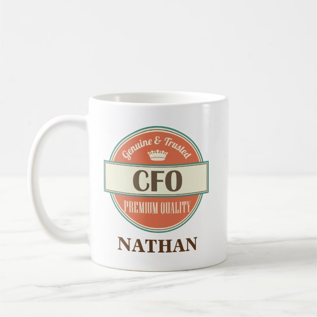 De Café Presente personalizado CFO da caneca do escritório (Esquerda)