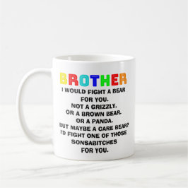 De Café presentes para irmão, caneca para irmão, presente 
