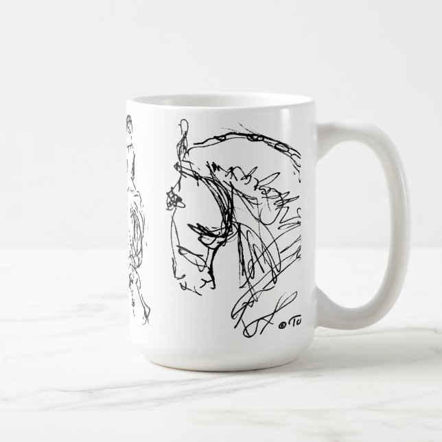 De Café Preto da caneca dos cavalos do adestramento (Direita)