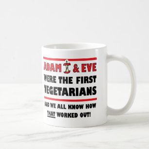 De Café Primeiro Caneca Engraçada para Vegetarianos ou Can