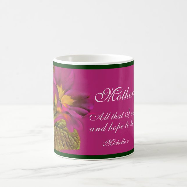 De Café Primula arte floral, caneca "Mãe tudo que eu sou" (Centro)
