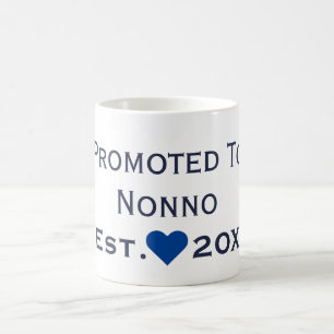 De Café Promovido para Marinho e caneca azul