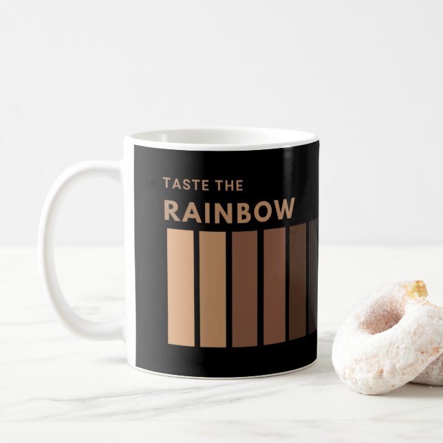 De Café Prove a caneca Rainbow Coffee (Com Donut)