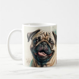 De Café Pug cão amante caneca mãozinha