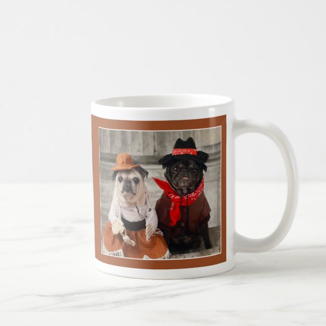 De Café Pug da vaqueira e caneca do Pug do vaqueiro por (Direita)