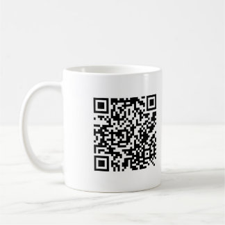 De Café "QR mim" caneca vermelha SEGURA
