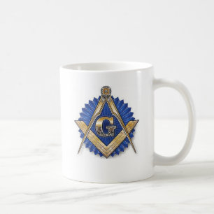 De Café Quadrado do Freemason & caneca do compasso