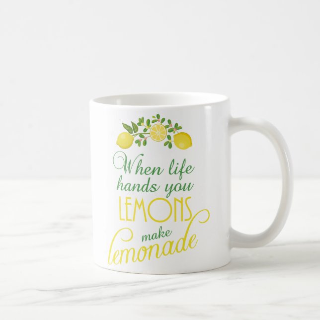 De Café quando a vida o entrega os limões fazem a caneca (Direita)