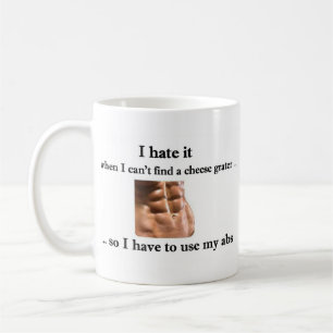 De Café Queijo Grater Abs - Caneca Divertida