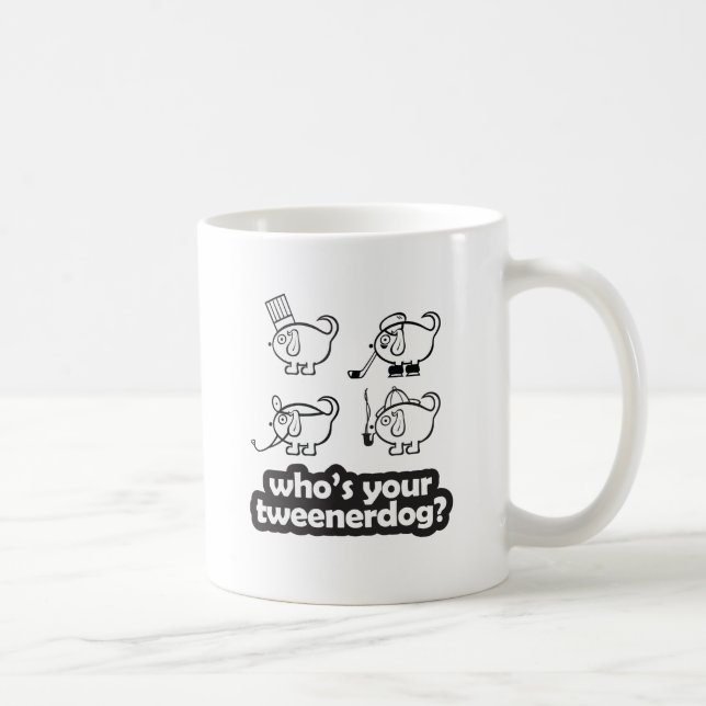 De Café quem é seu tweenerdog? caneca do design 2 (Direita)