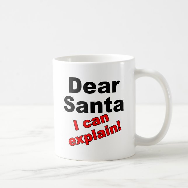 De Café Querido Papai Noel Caneca Divertida (Direita)