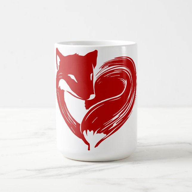 De Café Raposas do amor - caneca (Centro)
