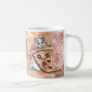 De Café Rato com pizza "hora para o almoço?" Caneca
