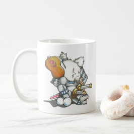 De Café Rato do samurai na caneca da armadura