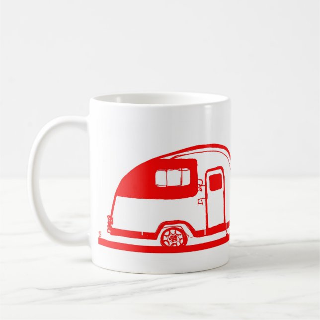 De Café Reboque e caneca vermelhos 11oz da árvore (Esquerda)