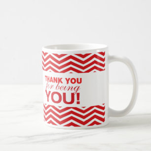 De Café Red Chevron Obrigado caneca
