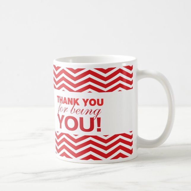 De Café Red Chevron Obrigado caneca (Direita)