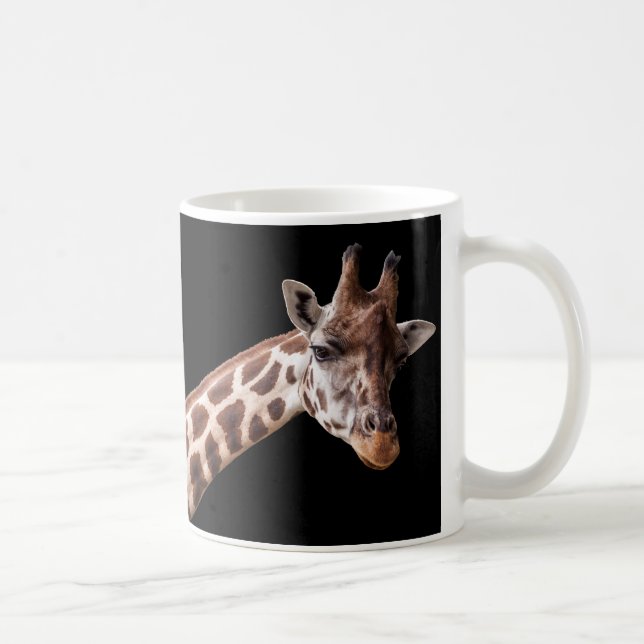 De Café Retrato no preto - caneca do girafa (Direita)