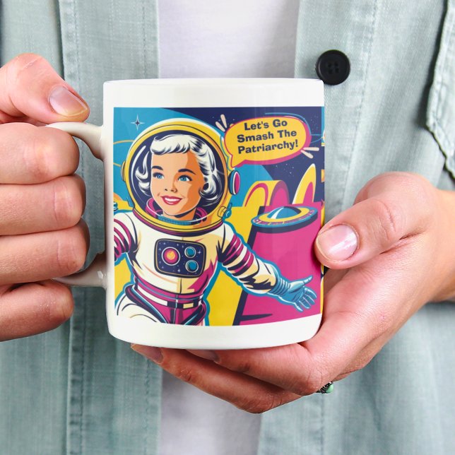 De Café Retro Smash A Caneca Feminista Patriarcada (Criador carregado)