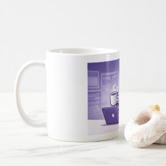 De Café Robô Bebendo Café, Caneca Clássica, 330 ml