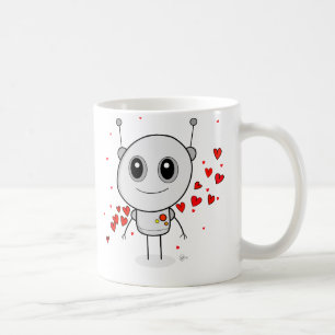 De Café Robô do coração - caneca