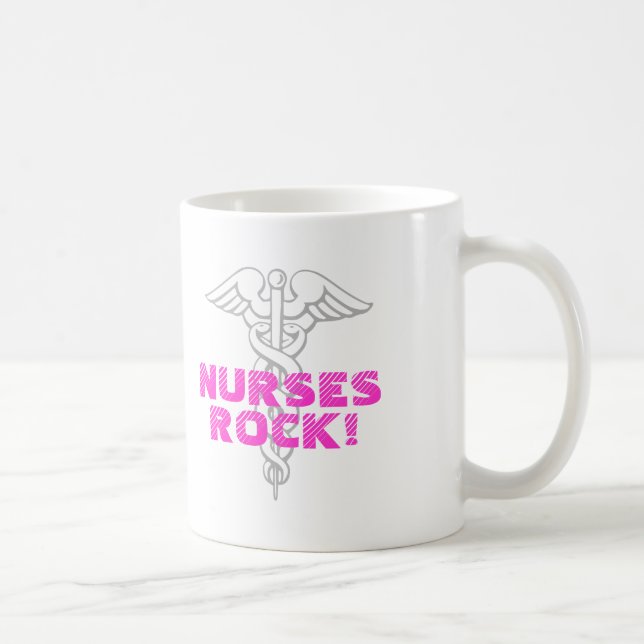 De Café Rocha das enfermeiras! Caneca | com símbolo do (Direita)