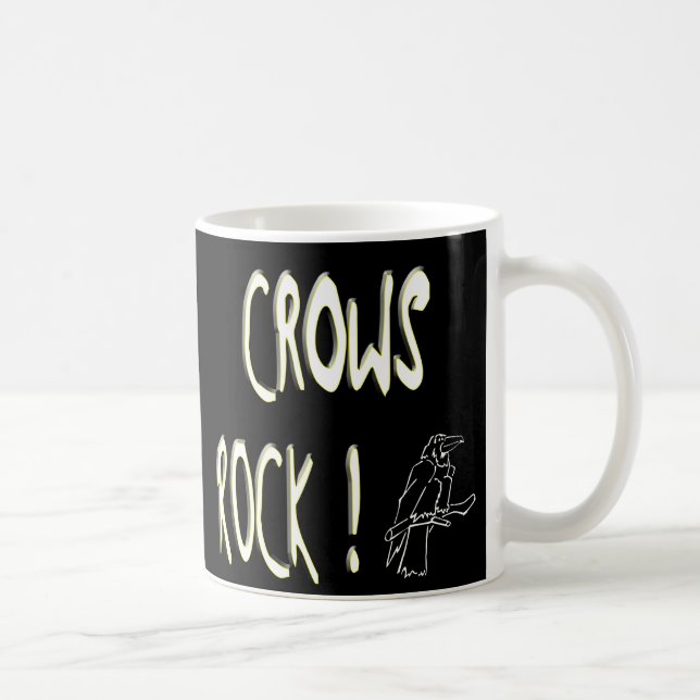 De Café Rocha dos corvos! Caneca (Direita)