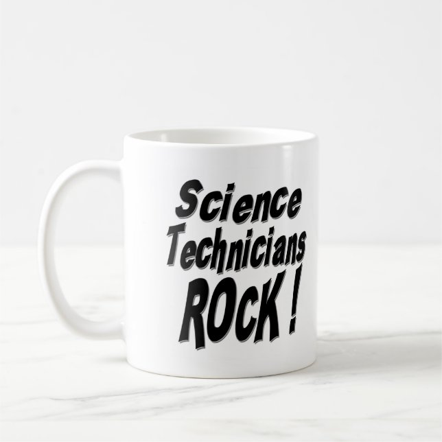 De Café Rocha dos técnicos da ciência! Caneca (Esquerda)
