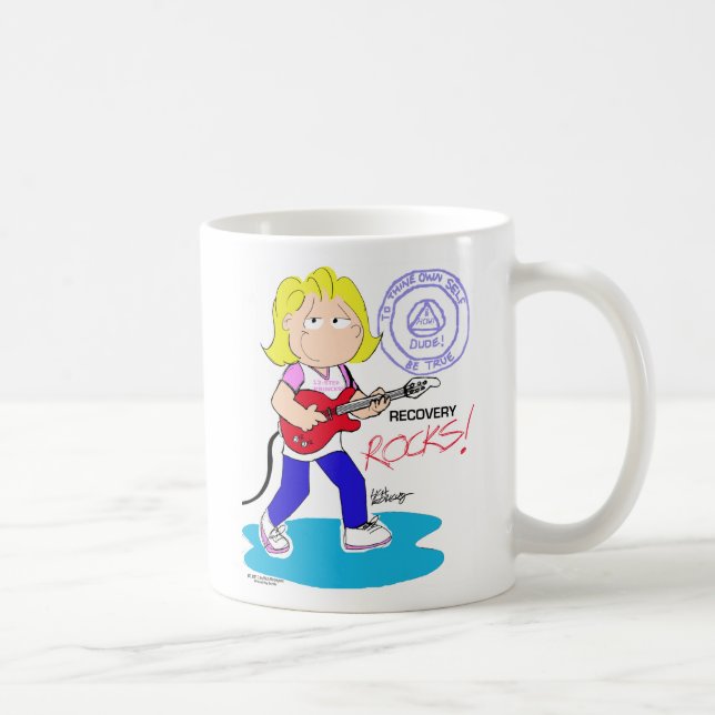 De Café Rochas da recuperação - caneca das senhoras (Direita)