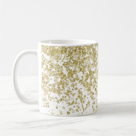 De Café Rosas bonitos da Aquarela com a caneca Dourado do