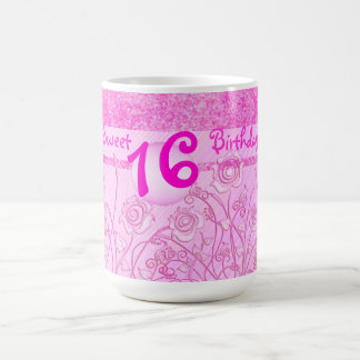 De Café Rosas cor-de-rosa para a caneca do doce 16