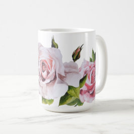 De Café Rosas escultóricas em uma caneca clássica