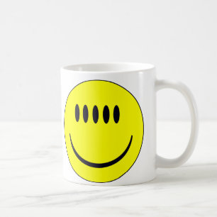 De Café rosto com Caneca Engraçada dos Cinco Olhos